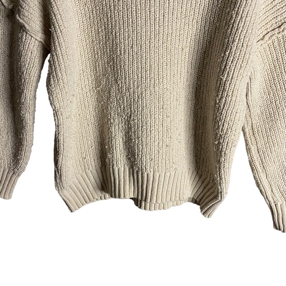 Miou Muse Women's Ivory Ribbed Soft and Cozy Knit Turtleneck Sweater - Picture 3 of 9